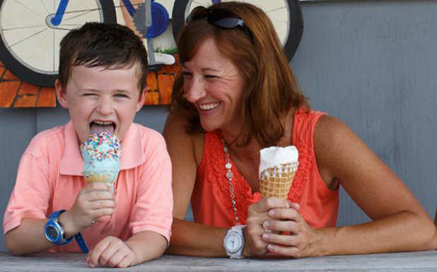 Il gelato al lampone