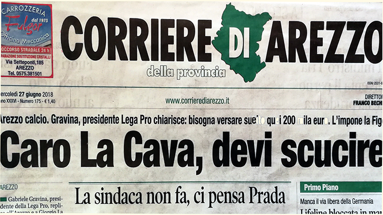 Il Corriere di Arezzo peggio di Libero