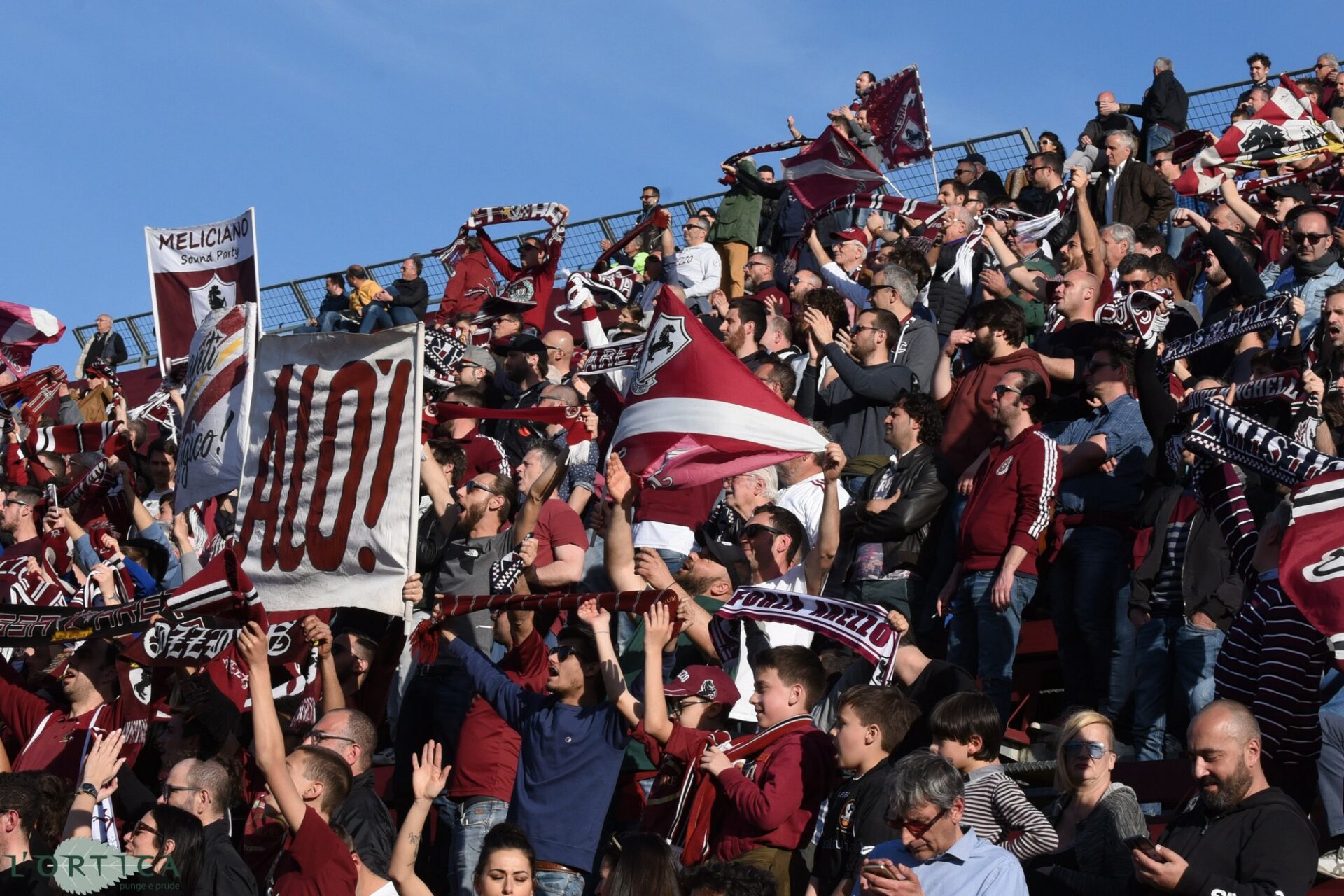 Tifo Arezzo curva Minghelli