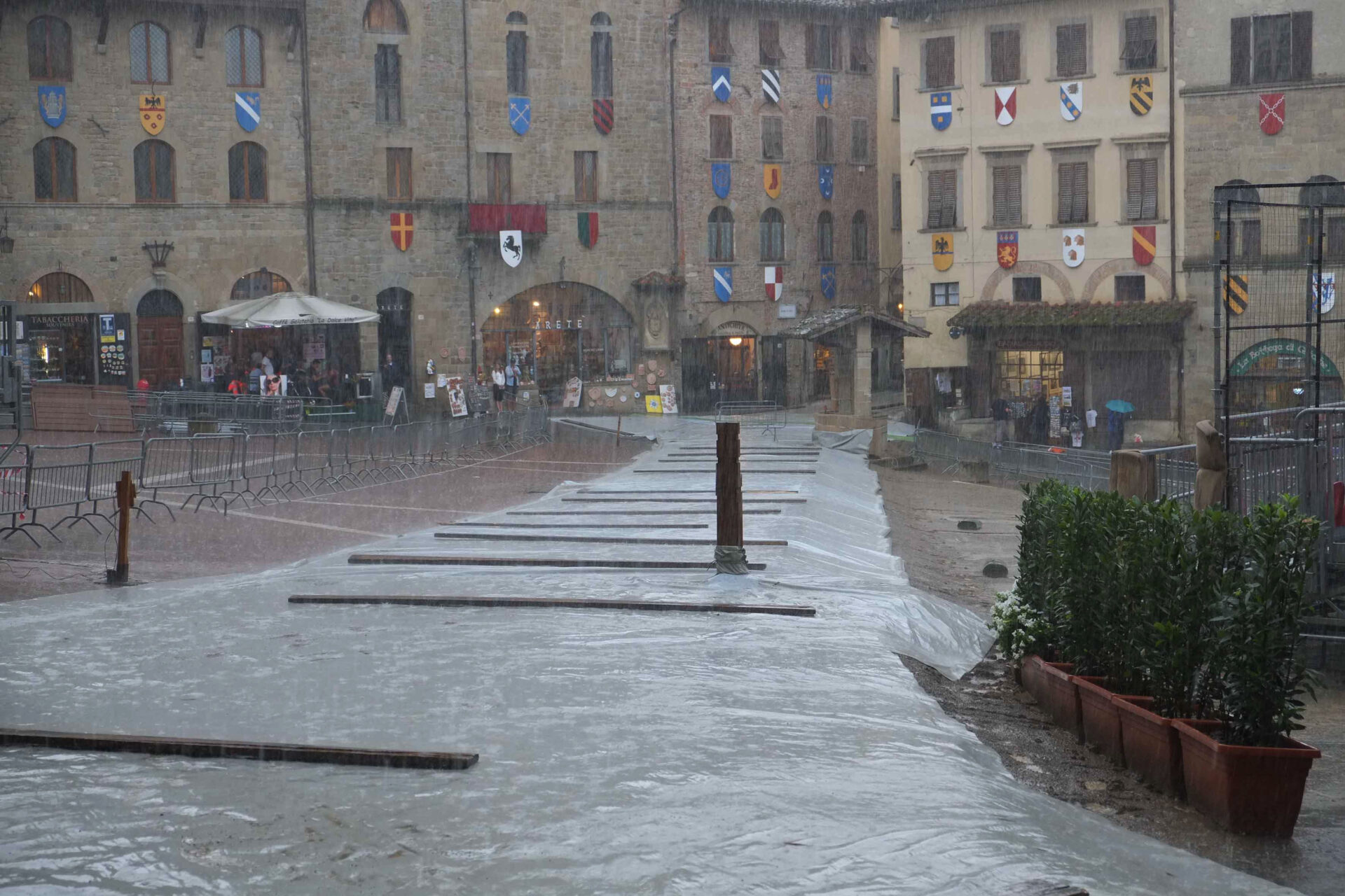 pioggia sulla lizza