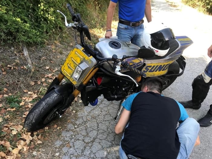Passo dello Spino moto sequestrata
