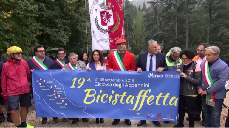 Ciclovia dell’Arno, Ceccarelli inaugura a Stia il ‘tratto della sorgente’