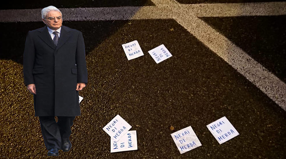 volantini razzisti a saione2