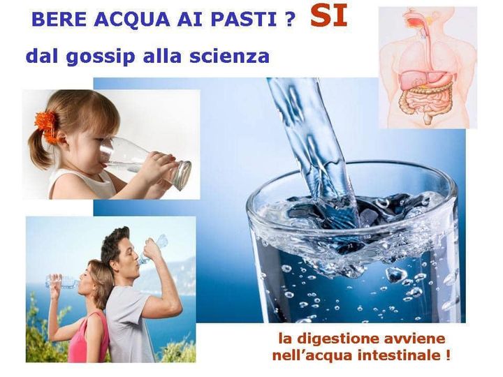 Acqua ai pasti, dal gossip alla scienza