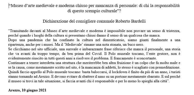Comunicato Bardelli