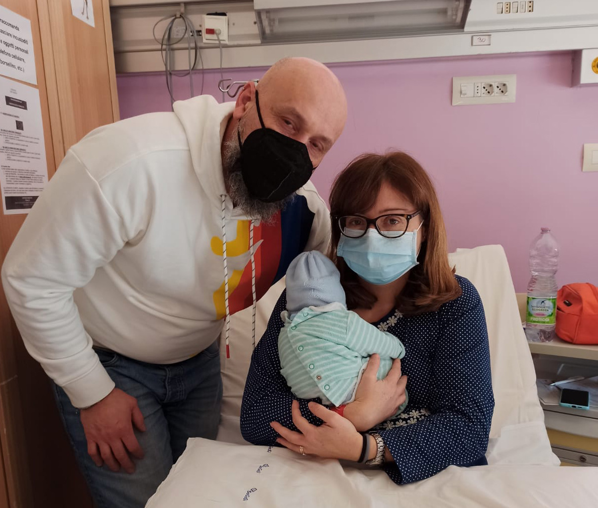 Fiocco azzurro in ambulanza