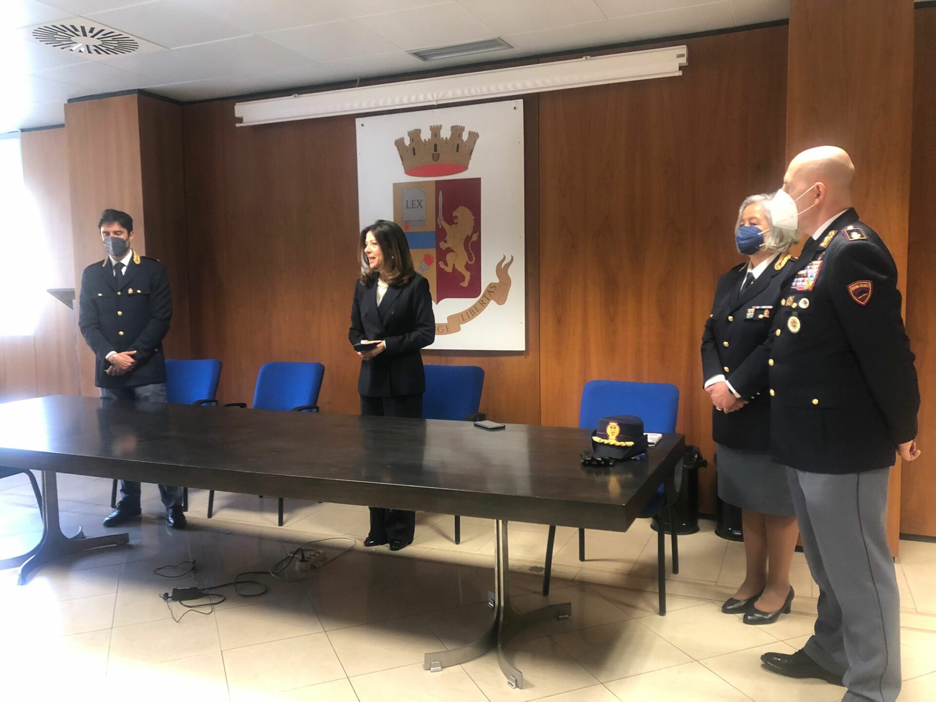Maria Luisa Di Lorenzo insediamento questura di Arezzo