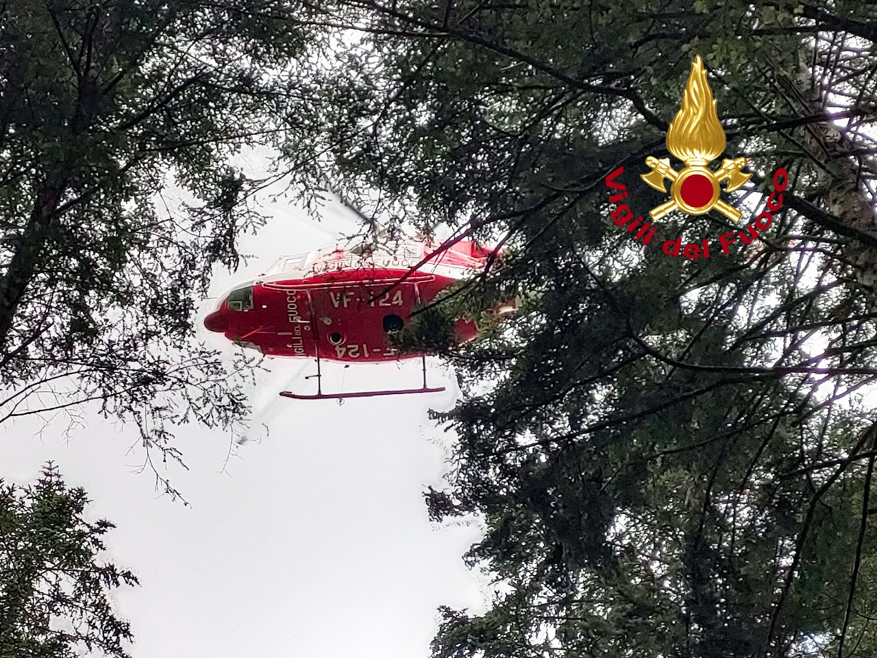 Intervento dell'elisoccorso dei Vigili del Fuoco per tre anziane in difficoltà