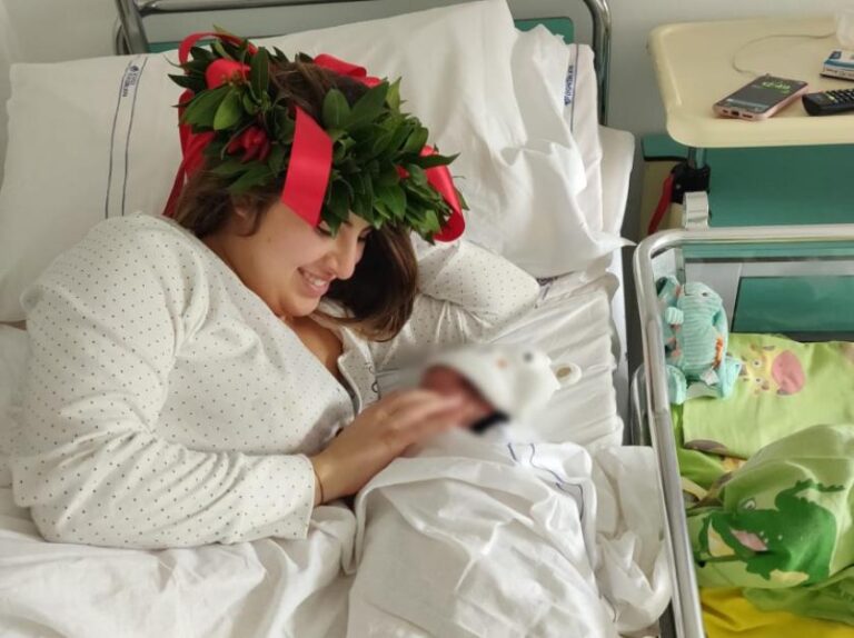 Benedetta, dottoressa e mamma nello stesso giorno