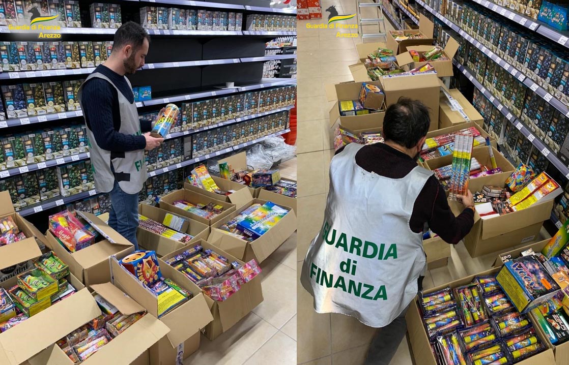 Guardia di Finanza -Sequestro articoli pirotecnici