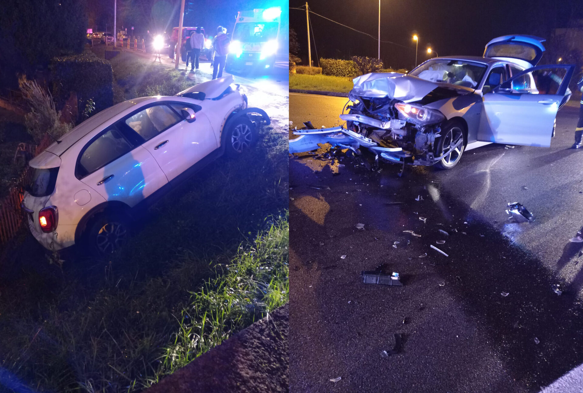 Scontro frontale, due feriti in codice giallo alla Gruccia