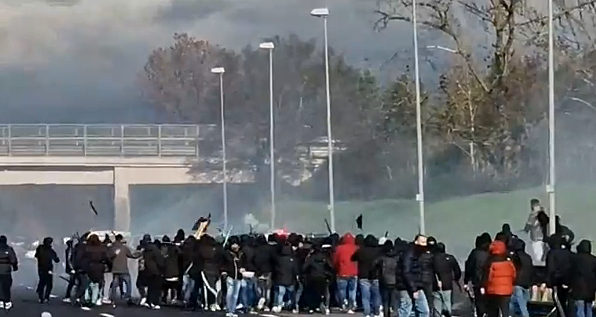 Scontri tra ultras del Napoli e della Roma, la persona ferita arrestata per rissa aggravata