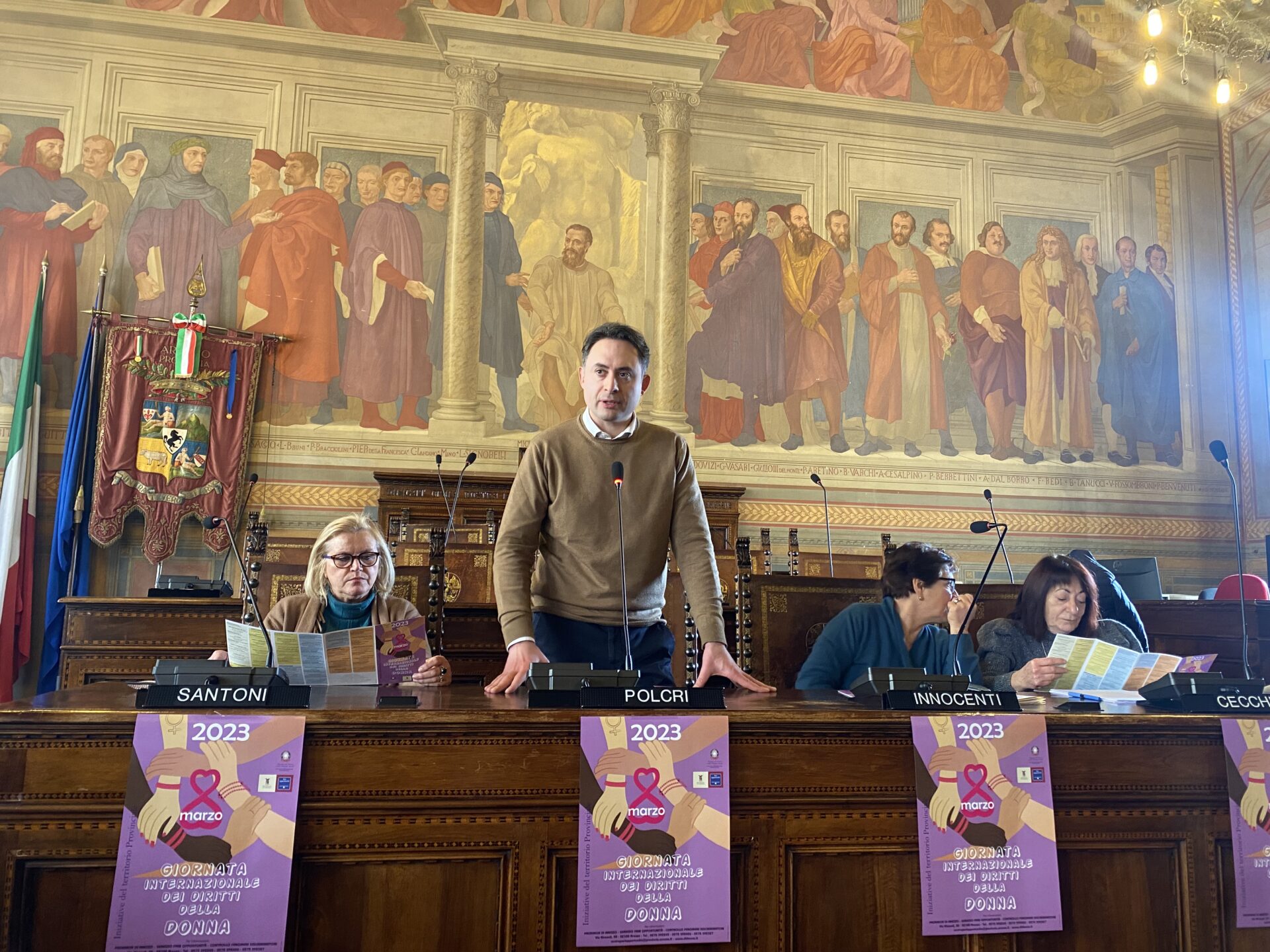 Polcri Il foyer della Sala dei Grandi della Provincia dedicato a Norma Cossetto e Anna Frank