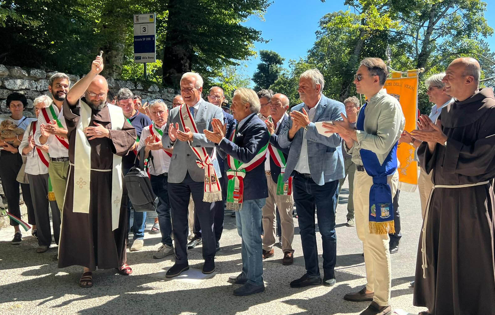 Inaugurazione la strada provinciale di accesso al Santuario della Verna
