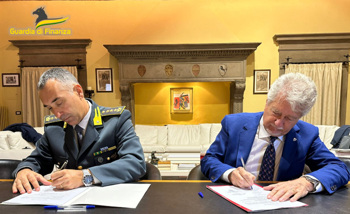 Firmato Protocollo d’intesa Guardia d Finanza e Comune di Arezzo a tutela risorse P.N.R.R.