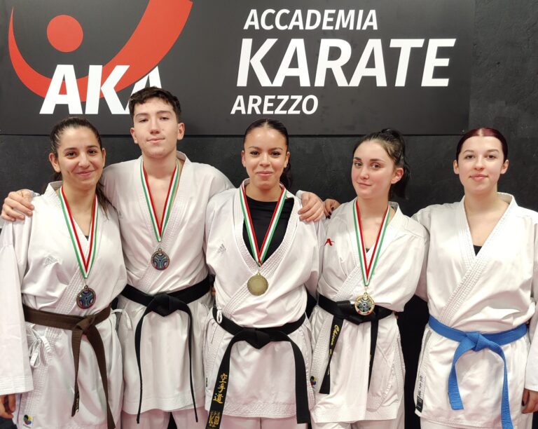 Successo strepitoso per l’Accademia Karate Arezzo: 1 oro e 3 bronzi alle qualificazioni regionali