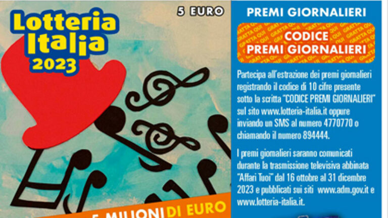 Lotteria Italia 2023: boom di vendite in Toscana, Arezzo in testa con un +27,7%