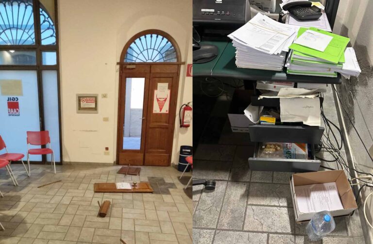 Ladri colpiscono nella sede della Cgil a Montevarchi, bottino di pochi spiccioli