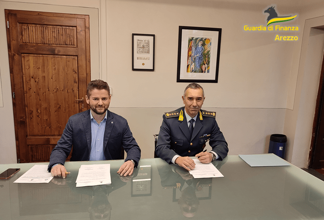 protocollo d'intesa con il Comando Provinciale della Guardia di Finanza di Arezzo.