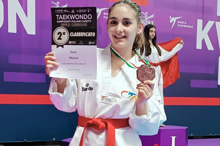 L’aretina Sara Micera è vicecampionessa italiana di taekwondo