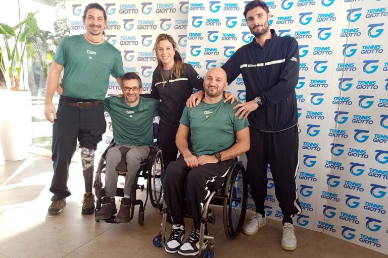 Una squadra del Tennis Giotto nel campionato nazionale di wheelchair tennis
