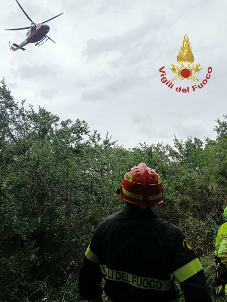 Infortunata soccorsa in una zona boschiva a Cortona, trasportata in ospedale con l’elicottero Drago
