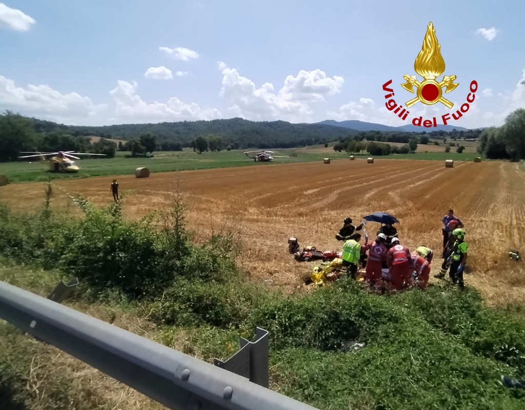 Vigili del fuoco incidente Anghiari