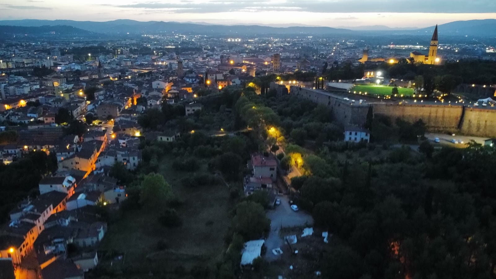 Arezzo panoramica sera