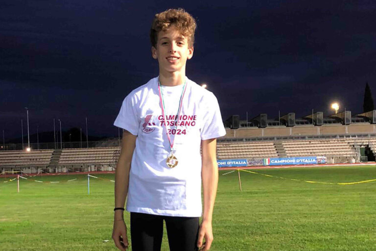 Mattia Falciani trionfa nel tetrathlon e diventa campione toscano 2012; Alga Atletica Arezzo festeggia anche i giovani talenti delle Esordiadi
