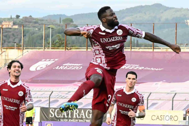 Arezzo-Rimini 1-1: le immagini salienti del match