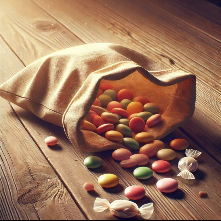 Il sacchetto di caramelle quasi vuoto