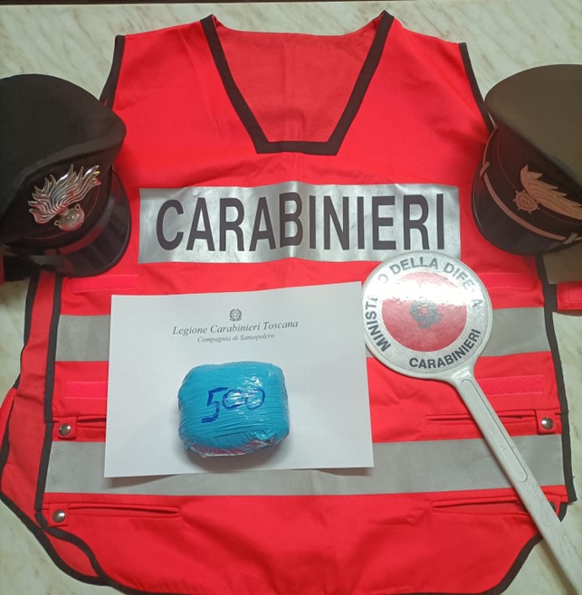 Sansepolcro: arrestato un 25enne con oltre 500 grammi di cocaina
