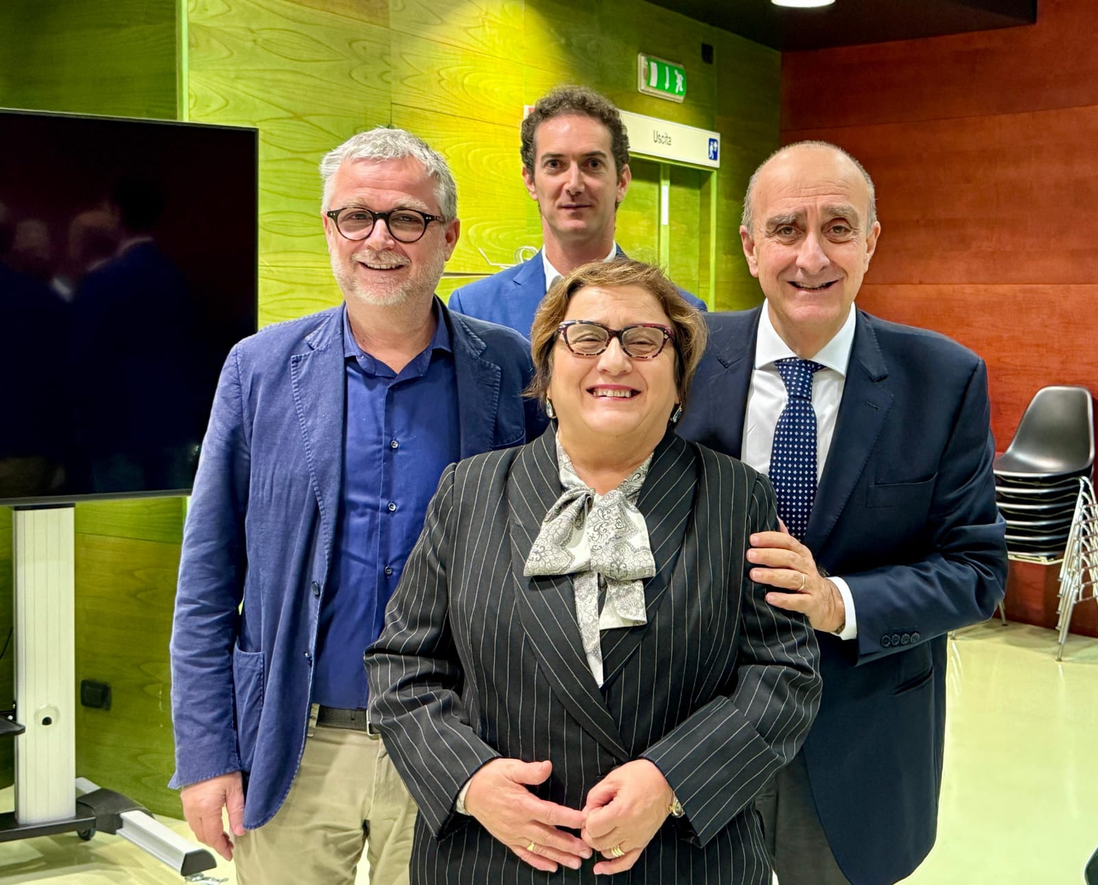 Da sinistra assessore Bezzin direttrice amministrativa Antonella Valeri direttore generale Antonio DUrso e direttore lavori pubblici area provinciale Aretina Andrea Casini