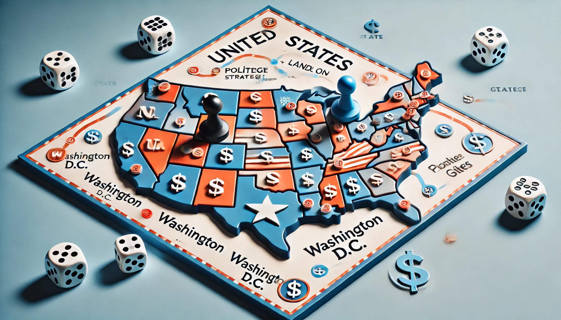 Gioco ispirato alla mappa degli Stati Uniti