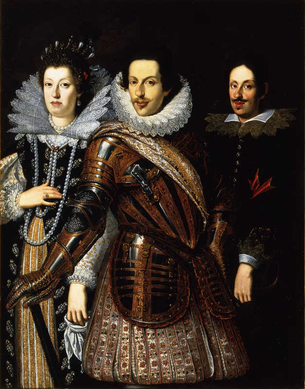 Cosimo II de’ Medici con la moglie Maria Maddalena d’Austria e il figlio Ferdinando II