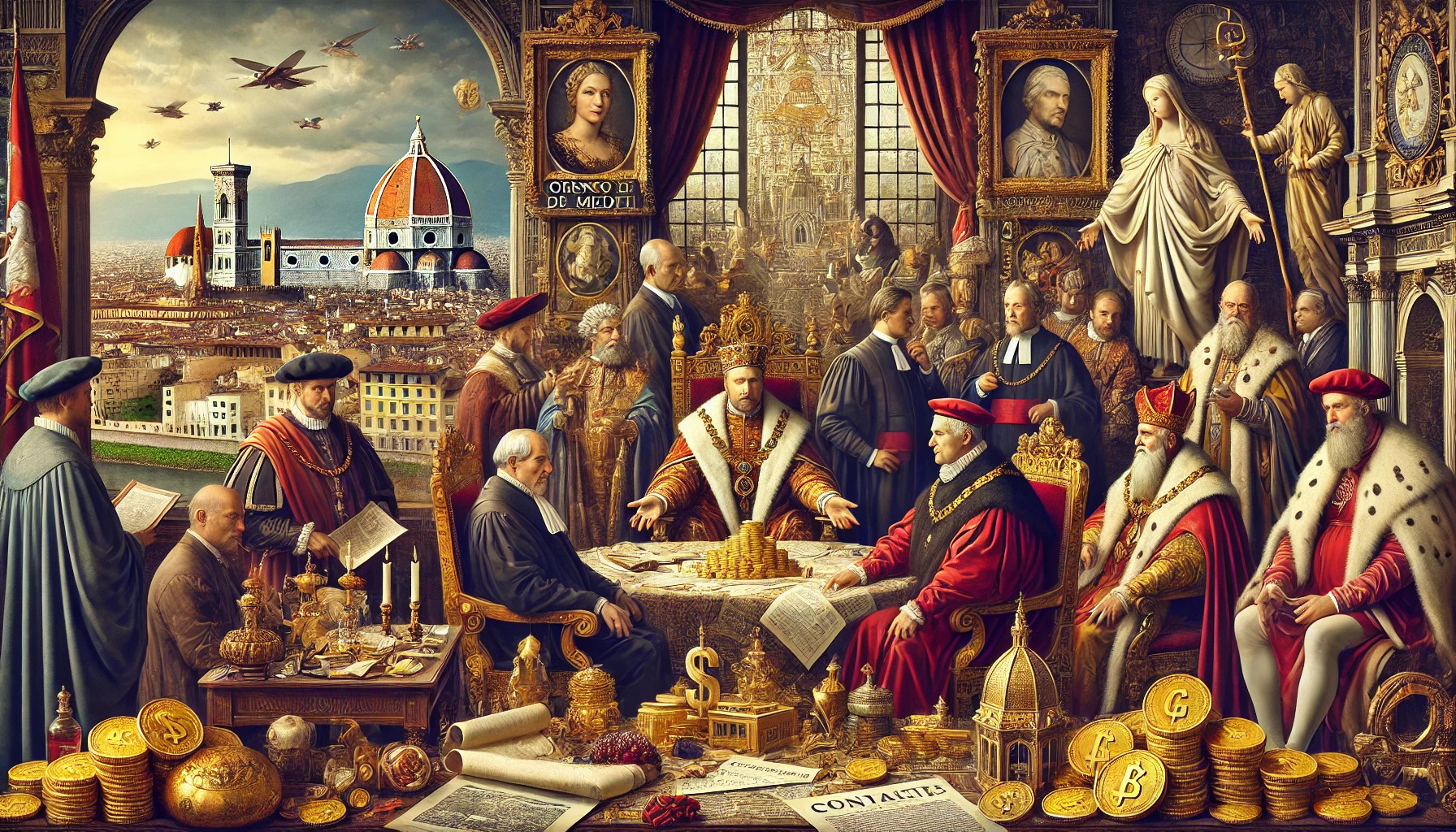 Famiglia Medici tra politica, Chiesa e finanza durante il Rinascimento.