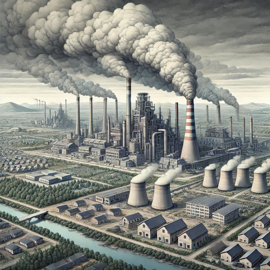 Impatto ambientale di un'area industriale