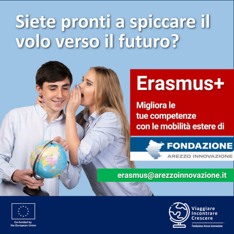 Nuove opportunità Erasmus+: 74 tirocini all’estero per studenti e neodiplomati di Arezzo