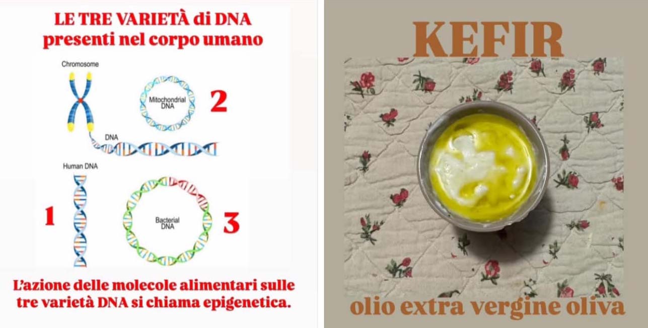 kefir e olio extra vergine di oliva