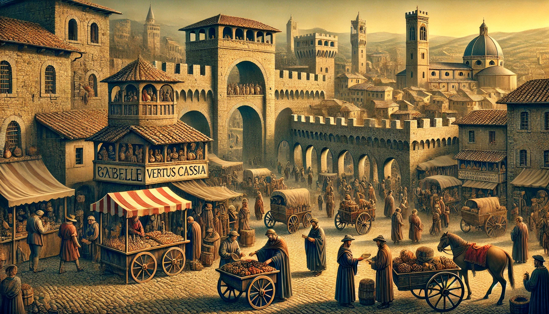 mercato cittadino nedievale