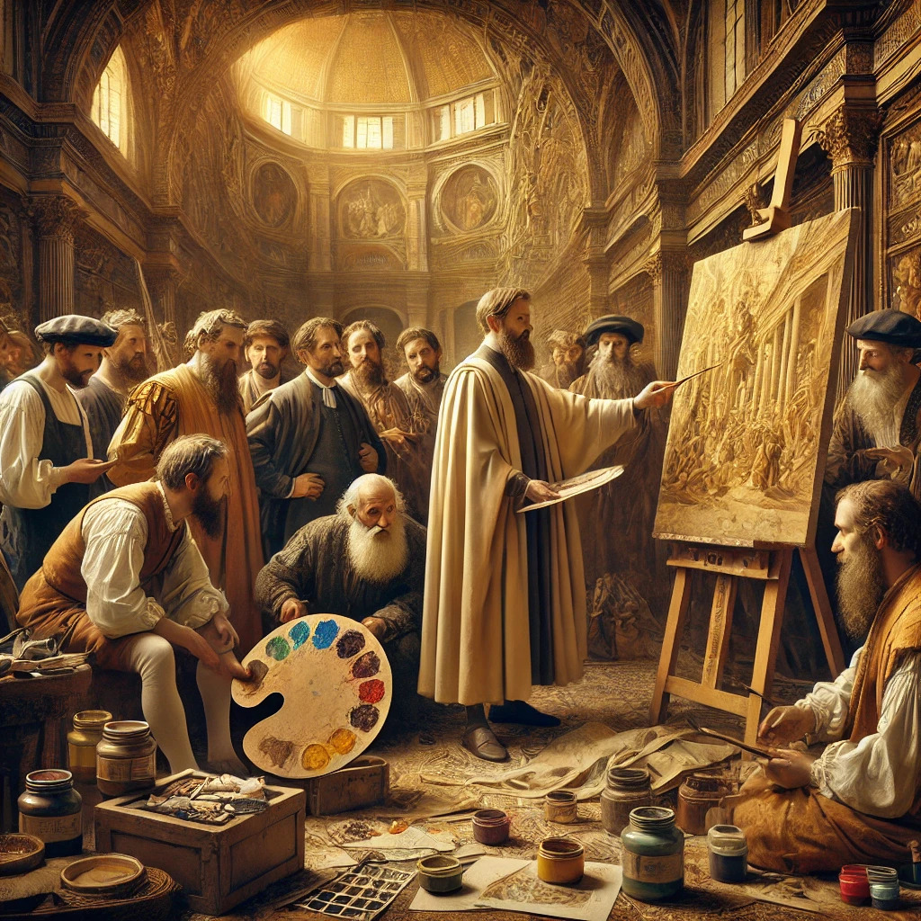 Giorgio Vasari e i suoi assistenti al lavoro