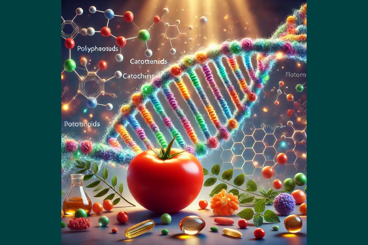 epigenetica e la nutrizione, con una catena di DNA