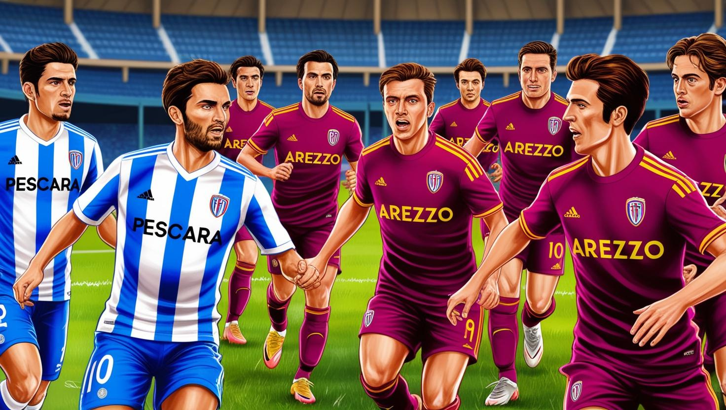 match immaginario Pescara-Arezzo
