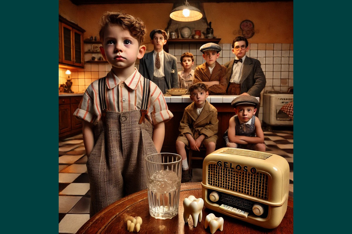 scena nostalgica dell'infanzia italiana negli anni '50 copia 2