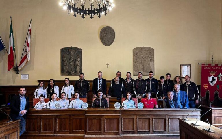 Arezzo festeggia i suoi campioni: volley, ginnastica, scherma e pesca ai vertici nazionali