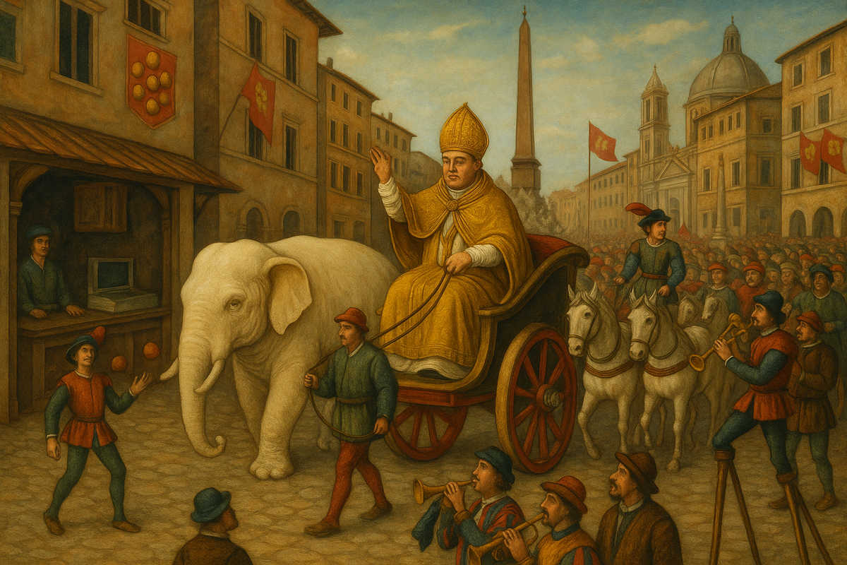 Leone X e l'elefante bianco