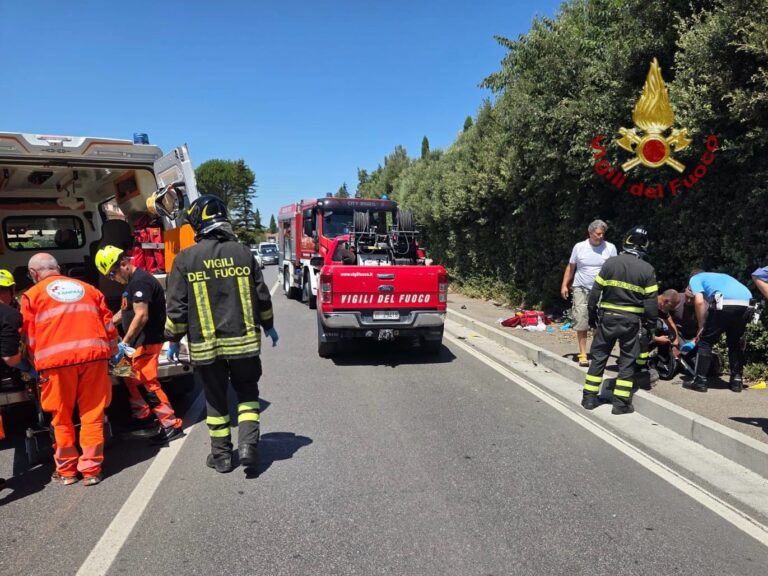 Grave incidente a Tavarnelle di Cortona: motociclista 37enne trasportato in codice rosso alle Scotte