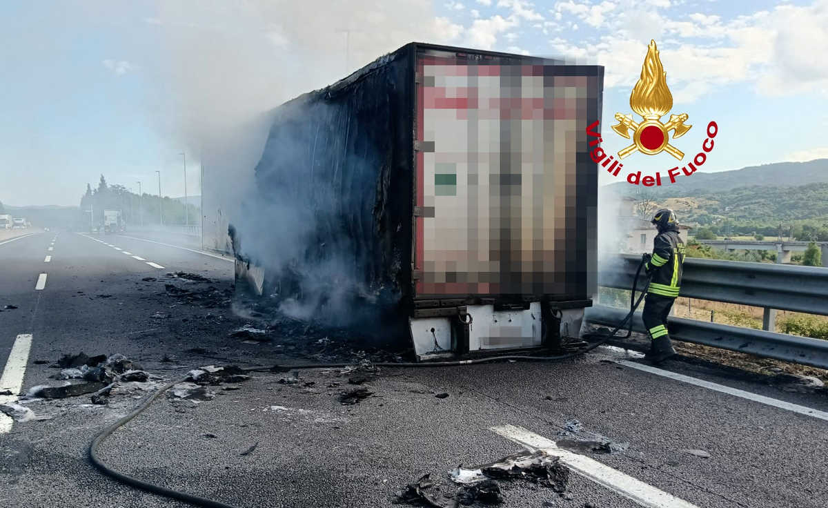 Incendio camion A1