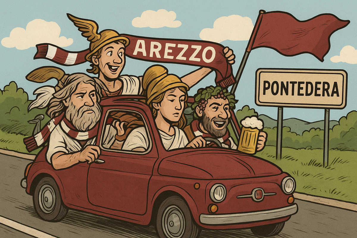 Dei dell’Olimpo vestiti da tifosi amaranto, in viaggio sulla Fi-Pi-Li