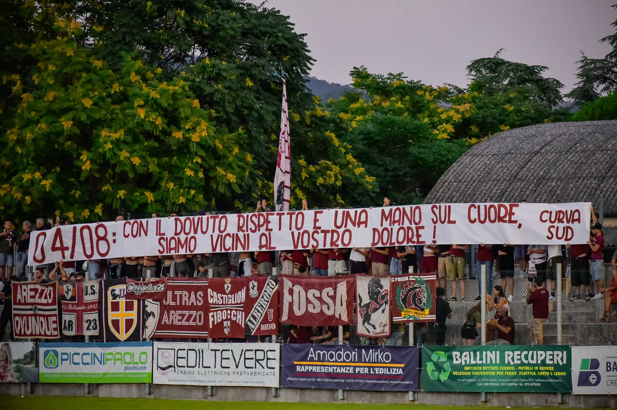 Striscione a Sansepolcro